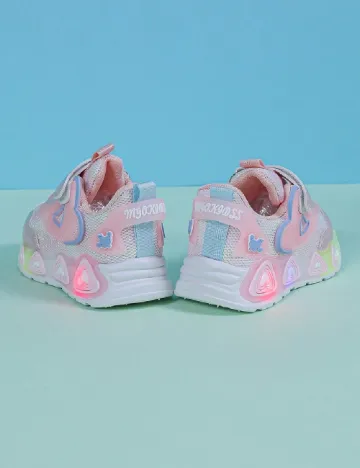 Adidasi cu luminite Shein Kids, roz Roz