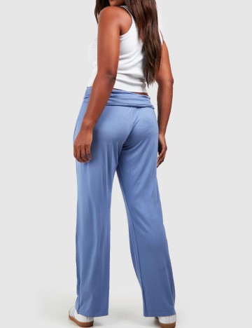 Pantaloni Boohoo Plus Size, albastru