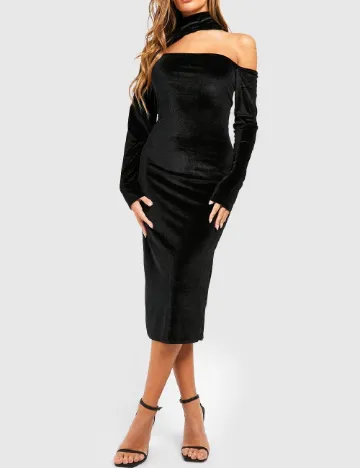 Rochie medie Boohoo, negru Negru