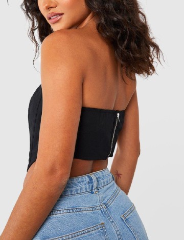 Top Boohoo, negru