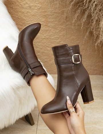 Botine SHEIN, maro