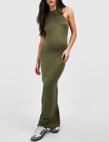 Rochie lunga Boohoo maternity, verde