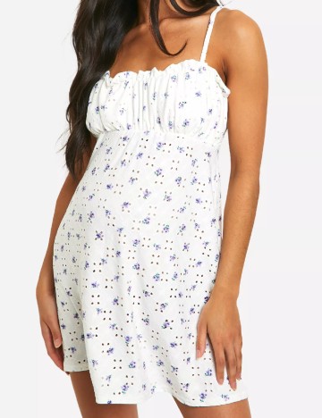 Rochie scurta Boohoo maternity, alb