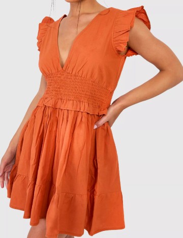 Rochie scurta Boohoo, portocaliu