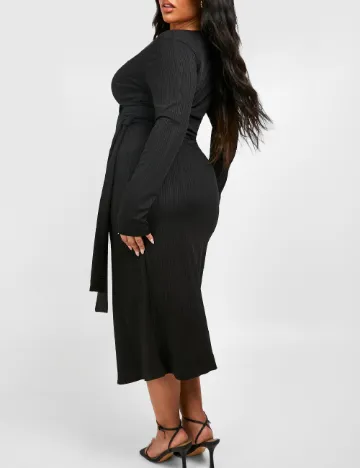 Rochie medie Boohoo Plus Size, negru Negru