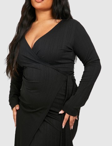 Rochie medie Boohoo Plus Size, negru