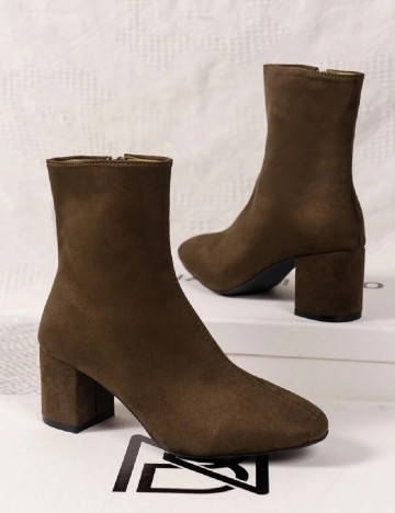 Botine SHEIN, maro