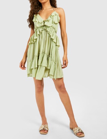 Rochie scurta Boohoo, verde