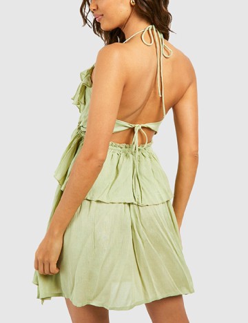 Rochie scurta Boohoo, verde