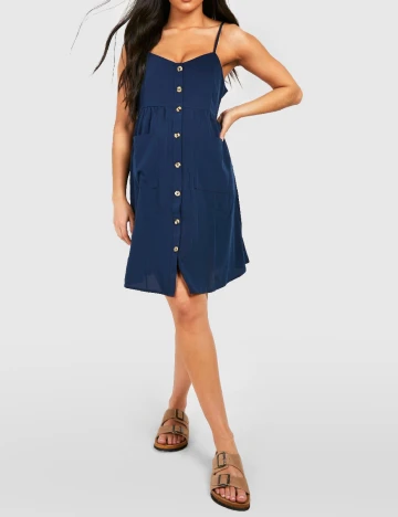 Rochie scurta Boohoo maternity, bleumarin Albastru