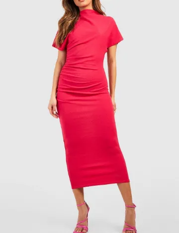 Rochie medie Boohoo, roz Roz