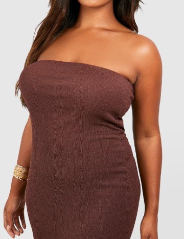 Rochie lunga Boohoo Plus Size, maro