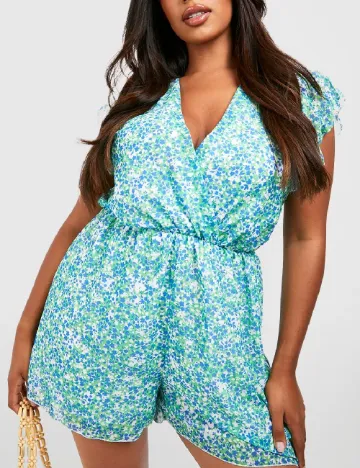 Salopeta Boohoo Plus Size, verde Verde