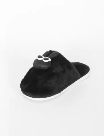 Papuci de Casa Shein Kids, negru Negru