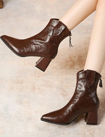 Botine SHEIN, maro