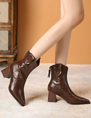 Botine SHEIN, maro