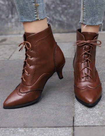 Botine SHEIN, maro