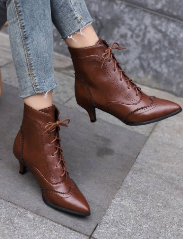 Botine SHEIN, maro