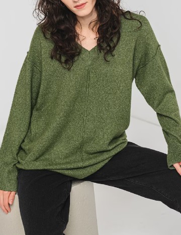 Pulover Oversize Vero Moda, verde