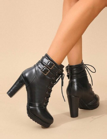 Botine SHEIN, negru