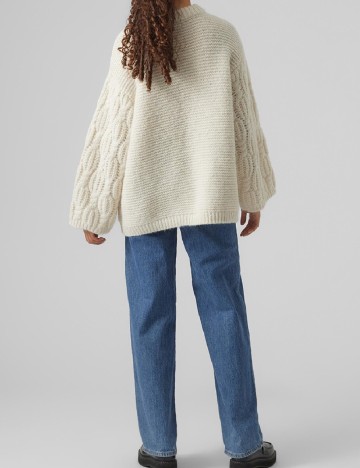 Pulover Oversize Vero Moda, crem