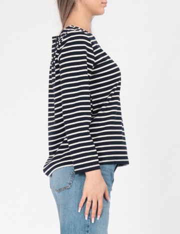 Bluza Vero Moda, alb/bleumarin