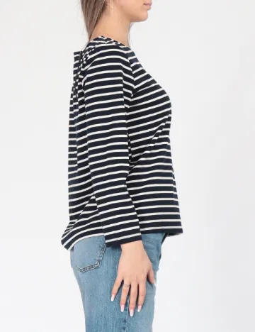 Bluza Vero Moda, alb/bleumarin Albastru