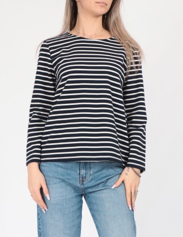 Bluza Vero Moda, alb/bleumarin