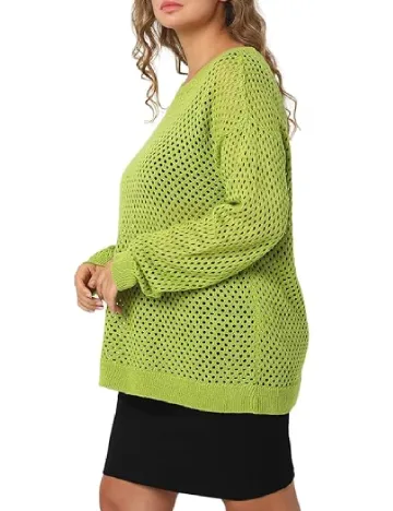 Bluza Vero Moda Curve, verde Verde