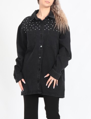 Jacheta Oversize Noisy May, negru