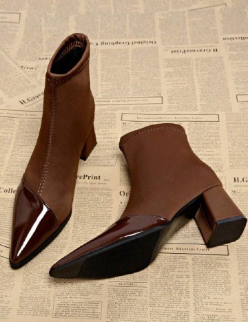 Botine SHEIN, maro