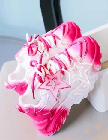 Adidasi Shein Kids, roz/alb