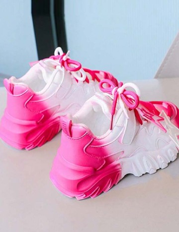 Adidasi Shein Kids, roz/alb