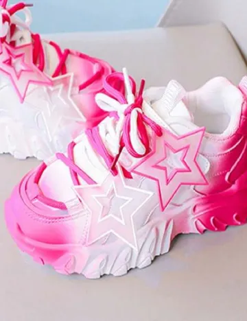Adidasi Shein Kids, roz/alb