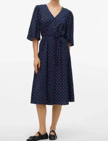 Rochie medie Vero Moda, bleumarin Albastru