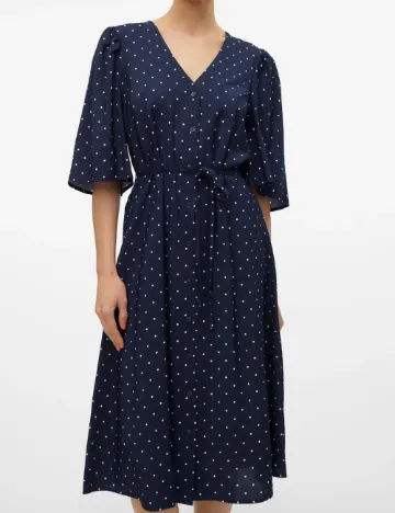 Rochie medie Vero Moda, bleumarin Albastru