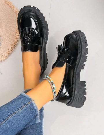 Mocasini SHEIN, negru