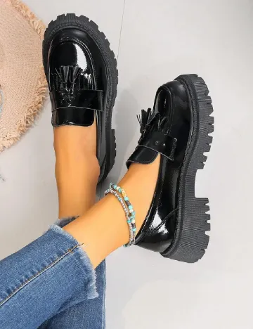 Mocasini SHEIN, negru Negru