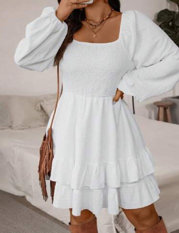 Rochie scurta SHEIN CURVE, alb