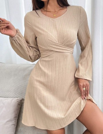 Rochie scurta SHEIN, crem