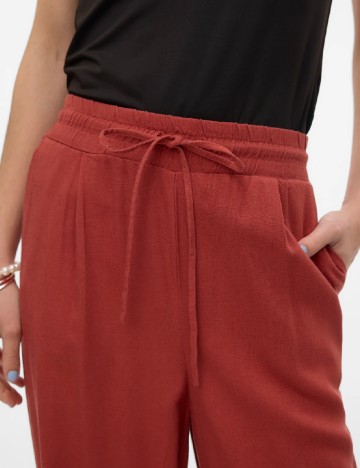 Pantaloni Vero Moda, caramiziu