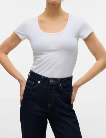 Set Tricouri 2 bucati Vero Moda, alb/gri