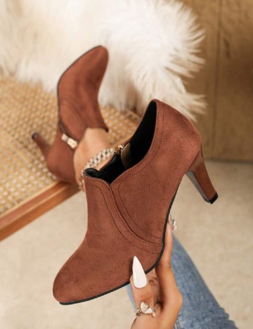 Botine SHEIN, maro