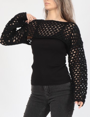 Top Vero Moda, negru