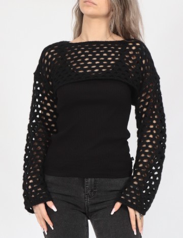 Top Vero Moda, negru