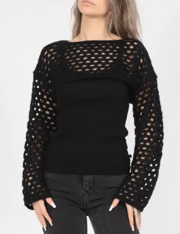 Top Vero Moda, negru Negru