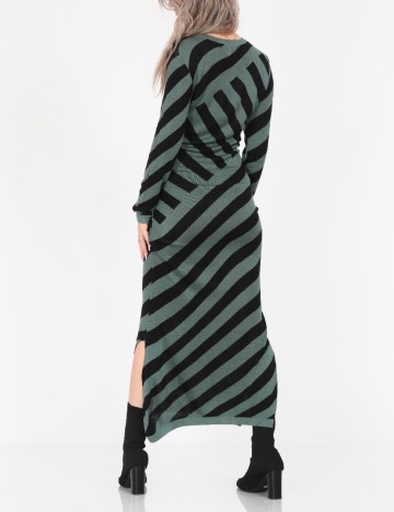 Rochie lunga Vero Moda, negru/verde