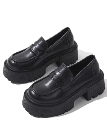 Mocasini SHEIN, negru Negru