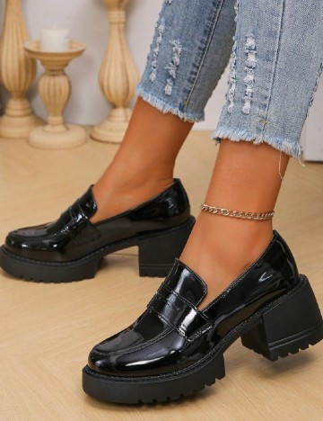 Mocasini SHEIN, negru