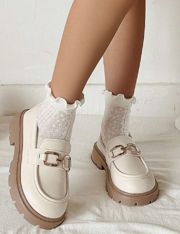 Mocasini Shein Kids, crem